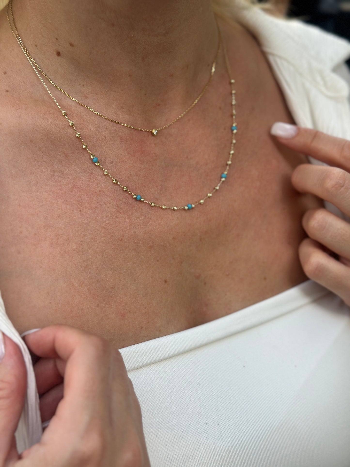 Ozean Kette Dorika - 585er Echtgold - Elina Gold