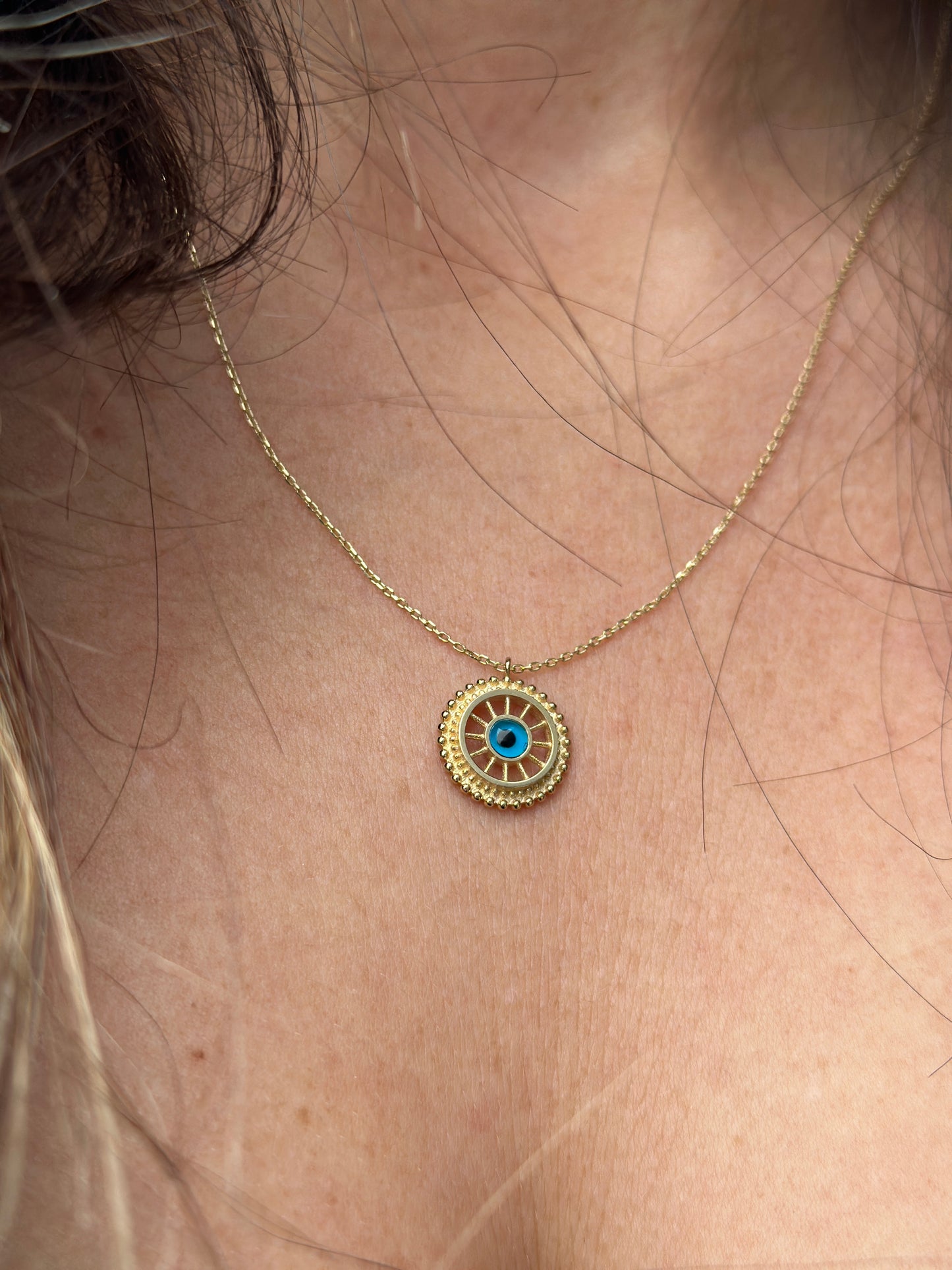 ''Vintage Nazar''-Kette - 585er Gold - Elina Gold