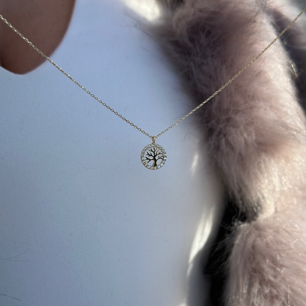 ''Lebensbaum filigran''-Halskette - 585er Gold - Elina Gold