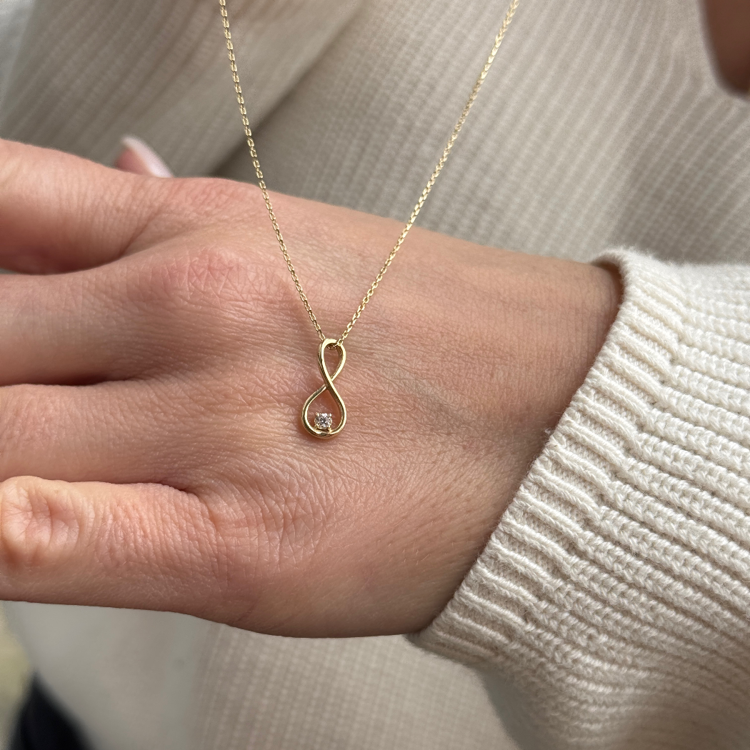 Infinity Unendlichkeits Kette - 585er Echtgold - Elina Gold
