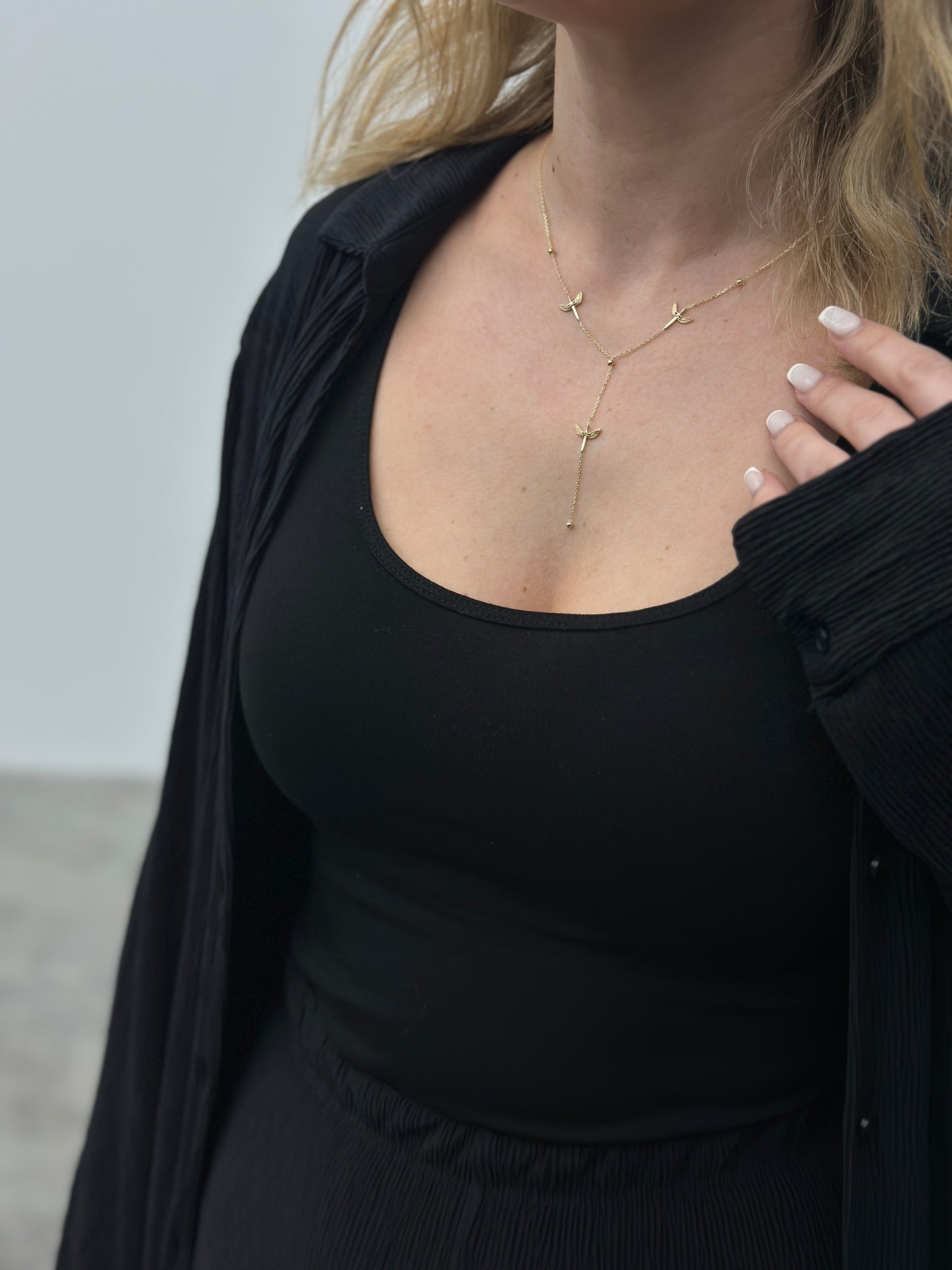''Goldener Mikail dreifach''-Kette - 585er Gold - Elina Gold