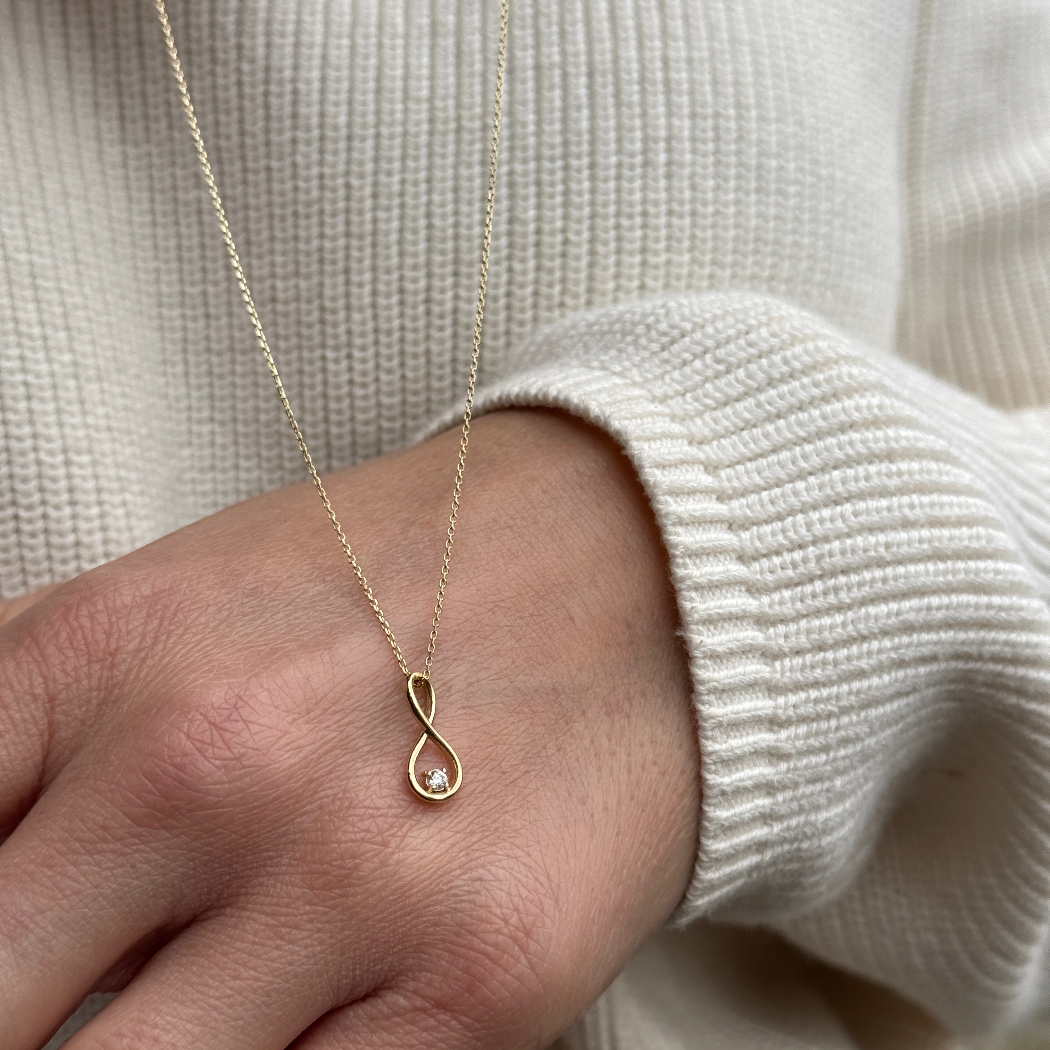 Infinity Unendlichkeits Kette - 585er Echtgold - Elina Gold