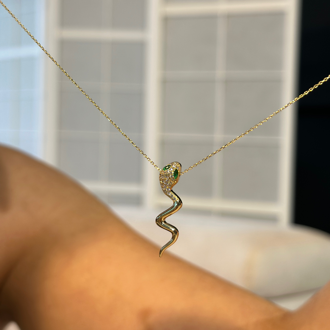 Schlangen Kette - 585er Echtgold - Elina Gold