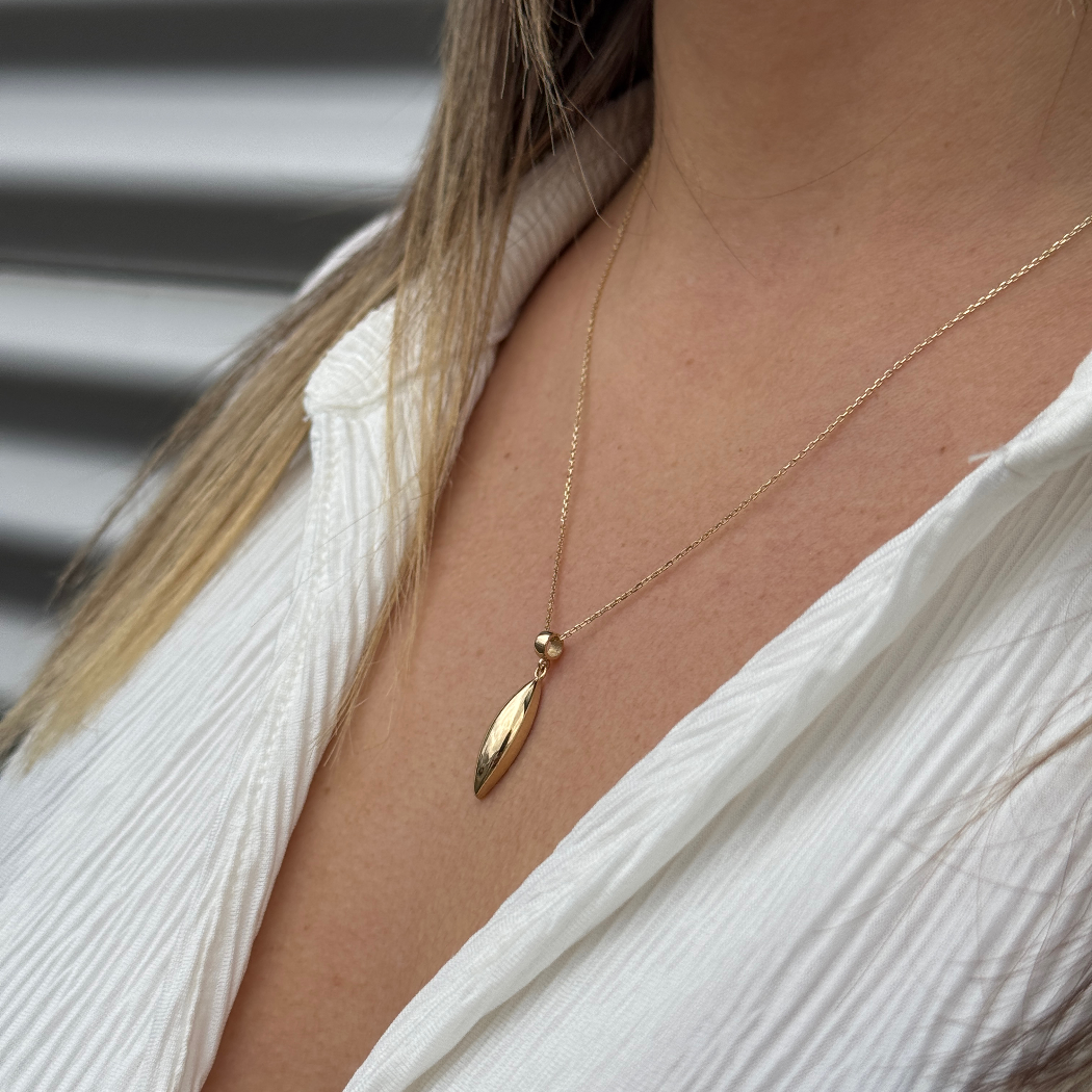 Golden Drop Kette - 585er Echtgold - Elina Gold