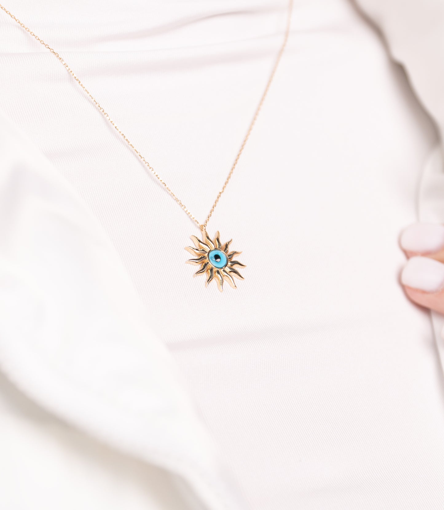 ''Nazar Sonne''-Kette - 585er Gold - Elina Gold