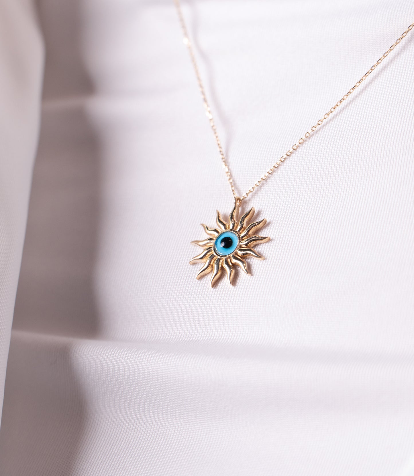 ''Nazar Sonne''-Kette - 585er Gold - Elina Gold