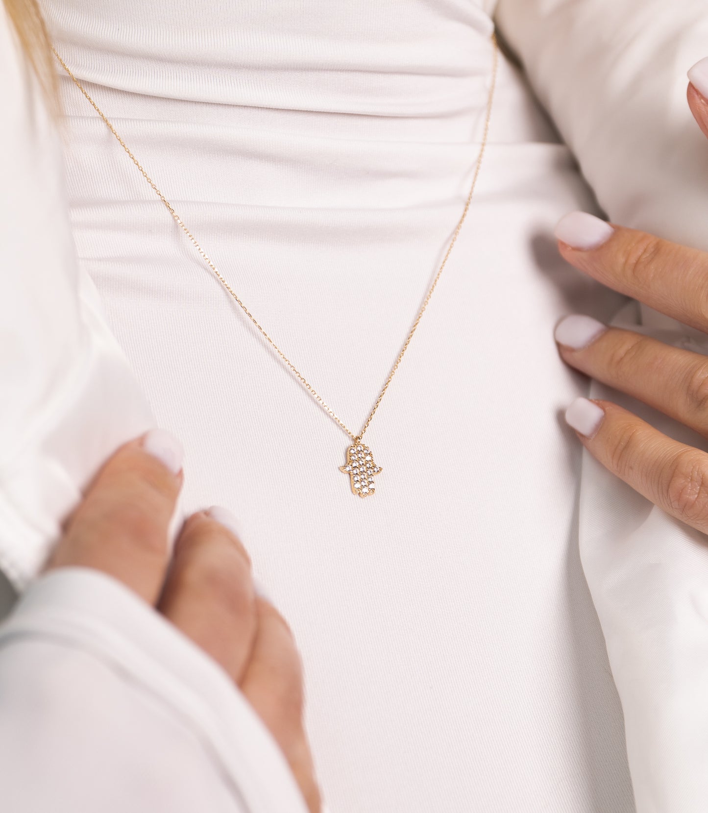 ''Fatimas Hand''-Kette - 585er Gold - Elina Gold