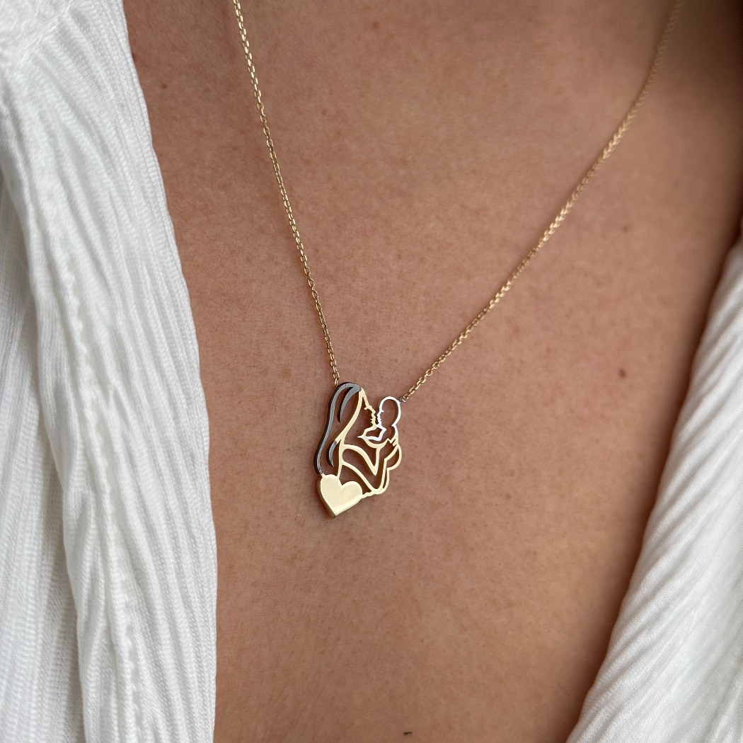 Mutter Kind - Kette - 585er Echtgold - Elina Gold