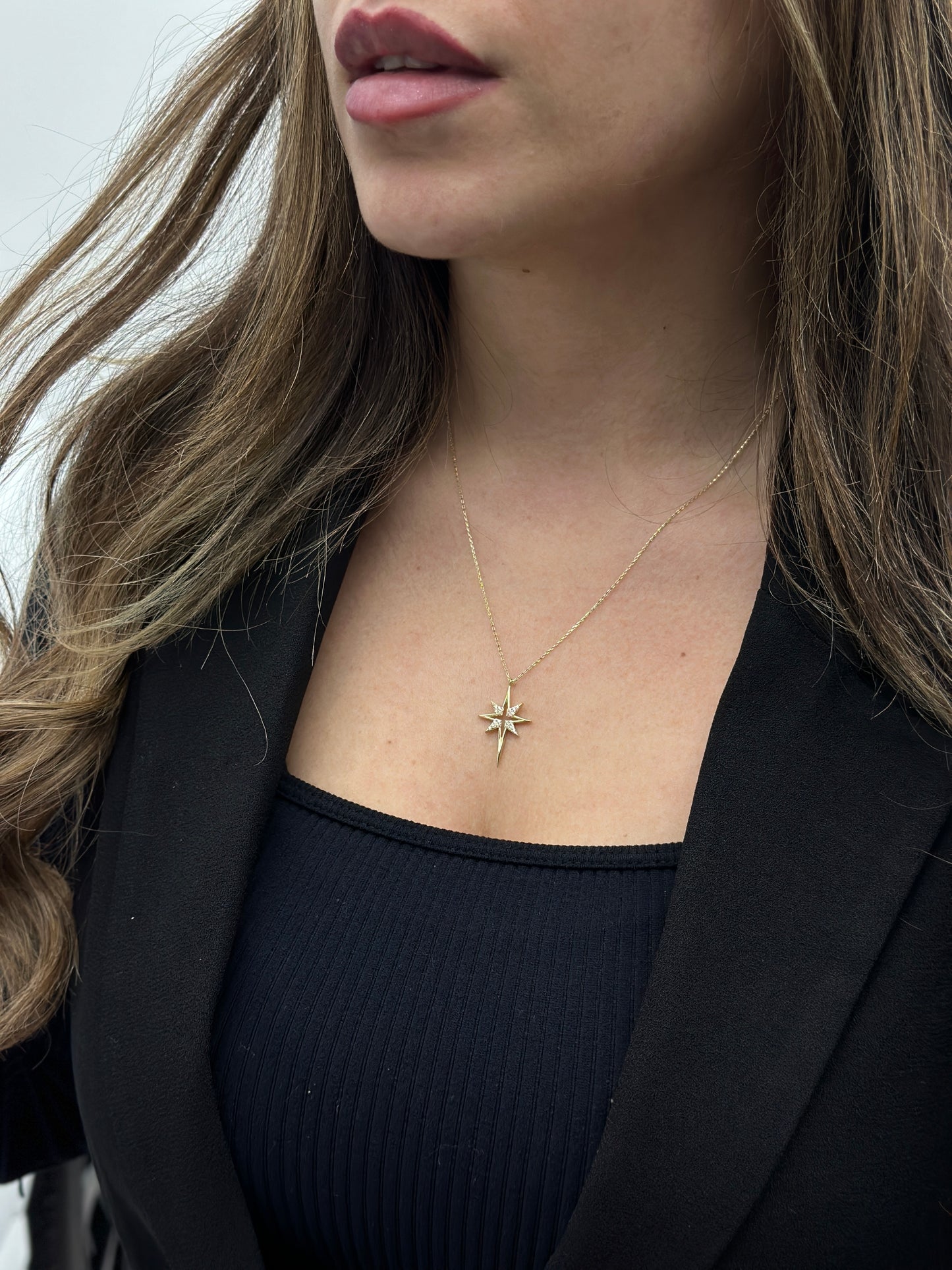 ''Polarstern''-Kette - 585er Gold - Elina Gold