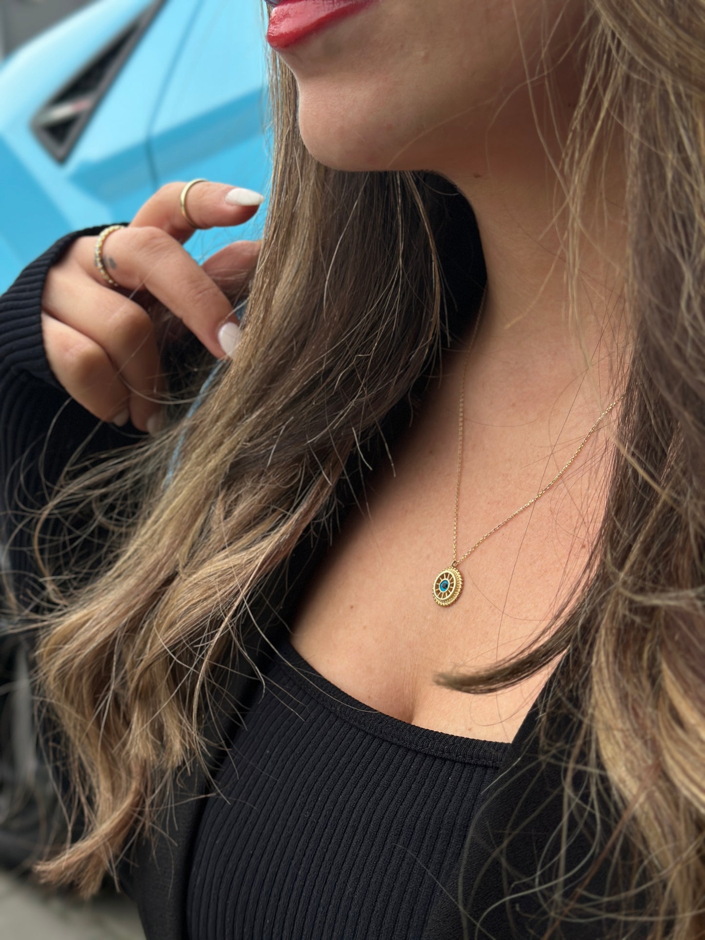 ''Vintage Nazar''-Kette - 585er Gold - Elina Gold