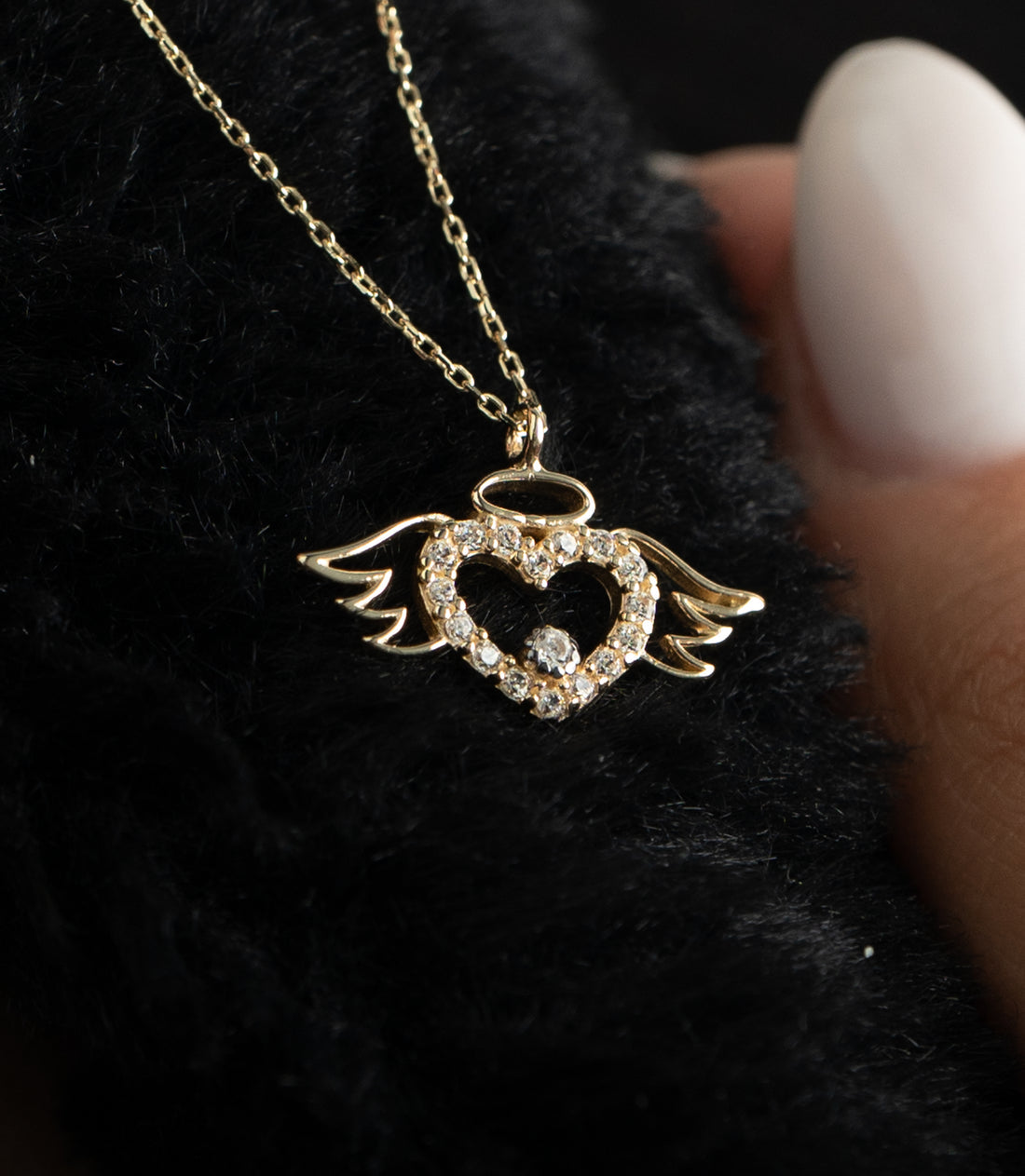 ''Engel Herz''-Kette - 585er Gold - Elina Gold