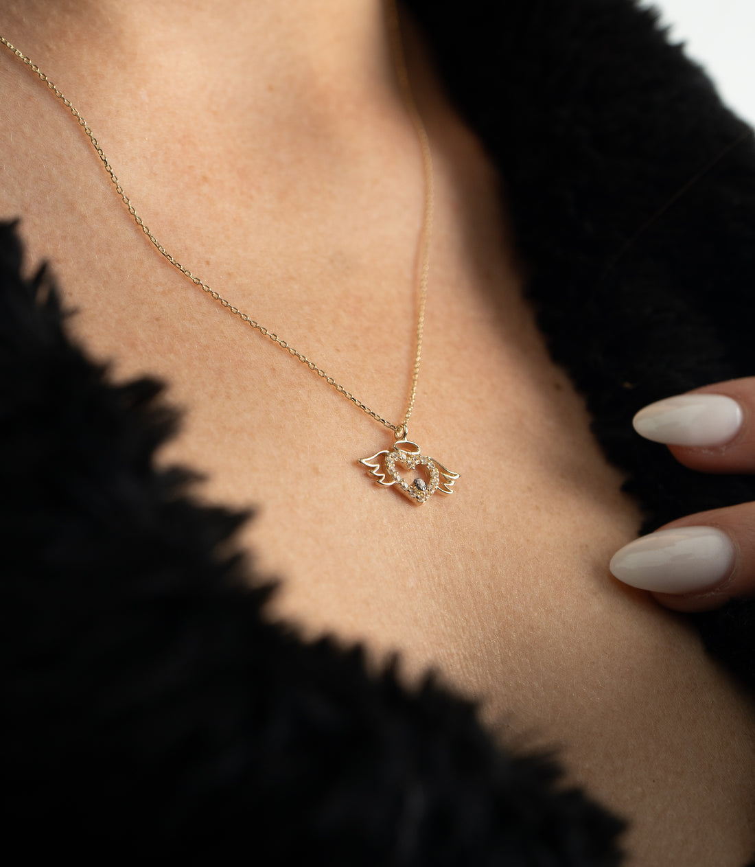 ''Engel Herz''-Kette - 585er Gold - Elina Gold