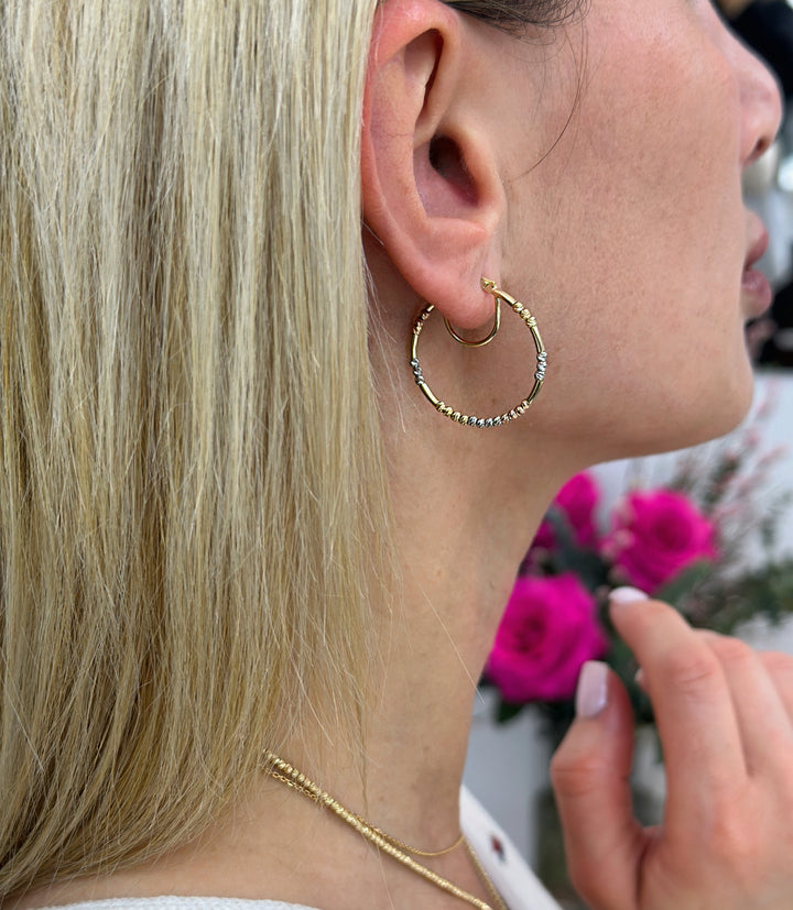 Tricolor Creolen – 585er Gold