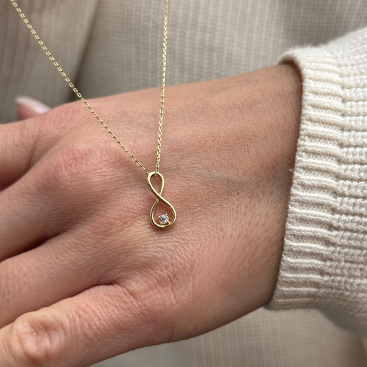 Infinity Unendlichkeits Kette - 585er Echtgold - Elina Gold