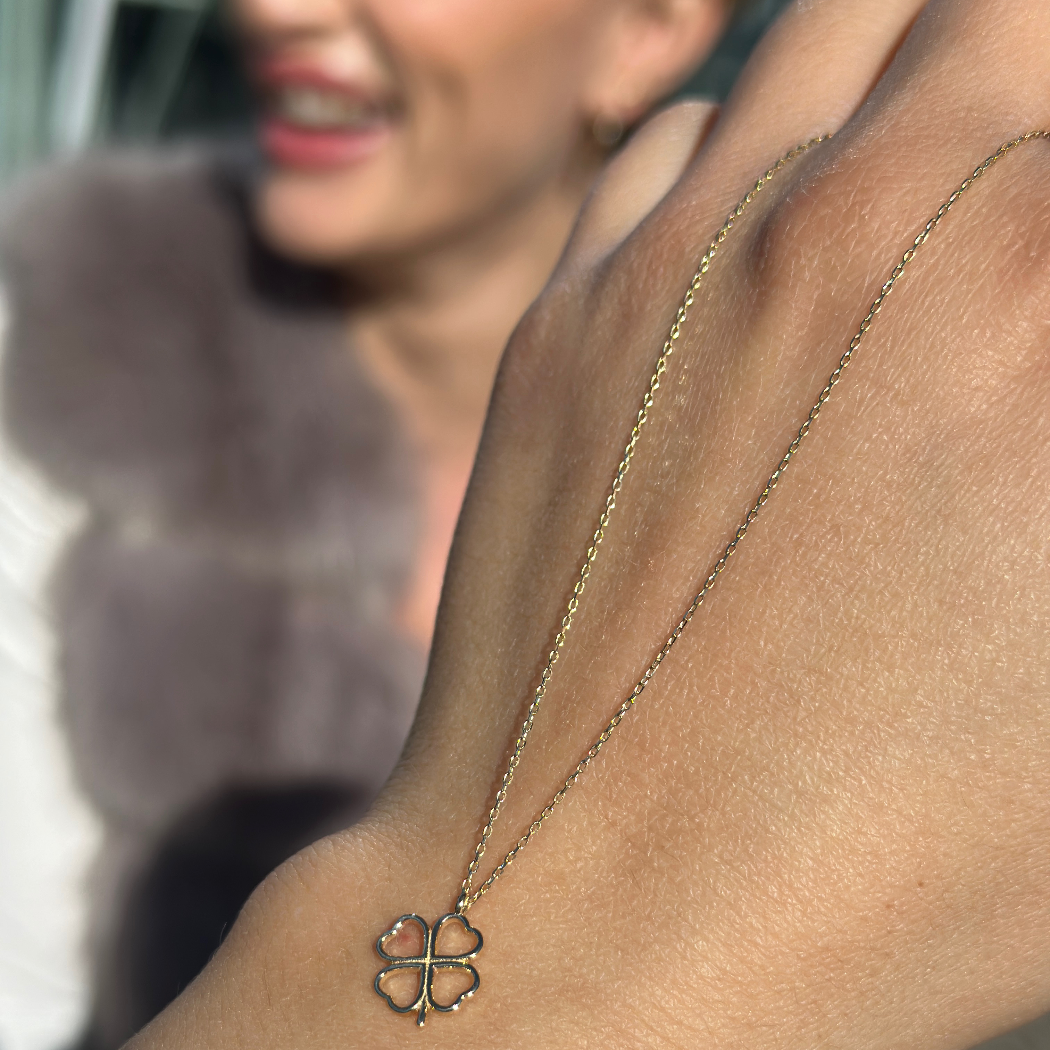 Kleeblatt Halskette