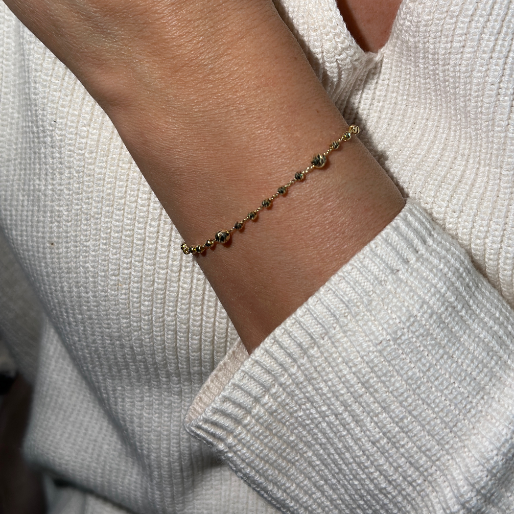 Dorika Kugeln Armband – 585er Gold – Elina Gold