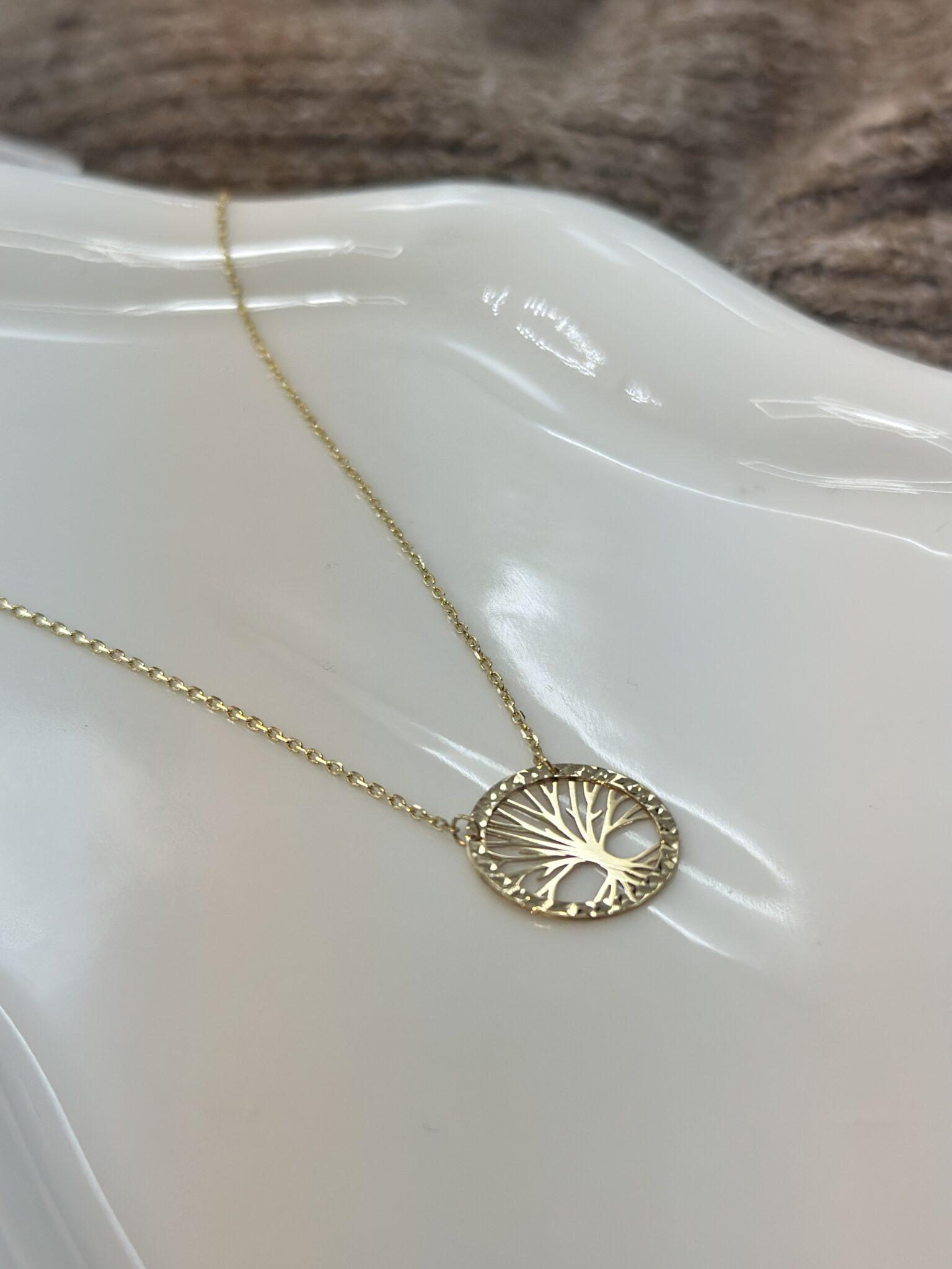 Lebensbaum Schlicht Dorika-Kette mit Anhänger