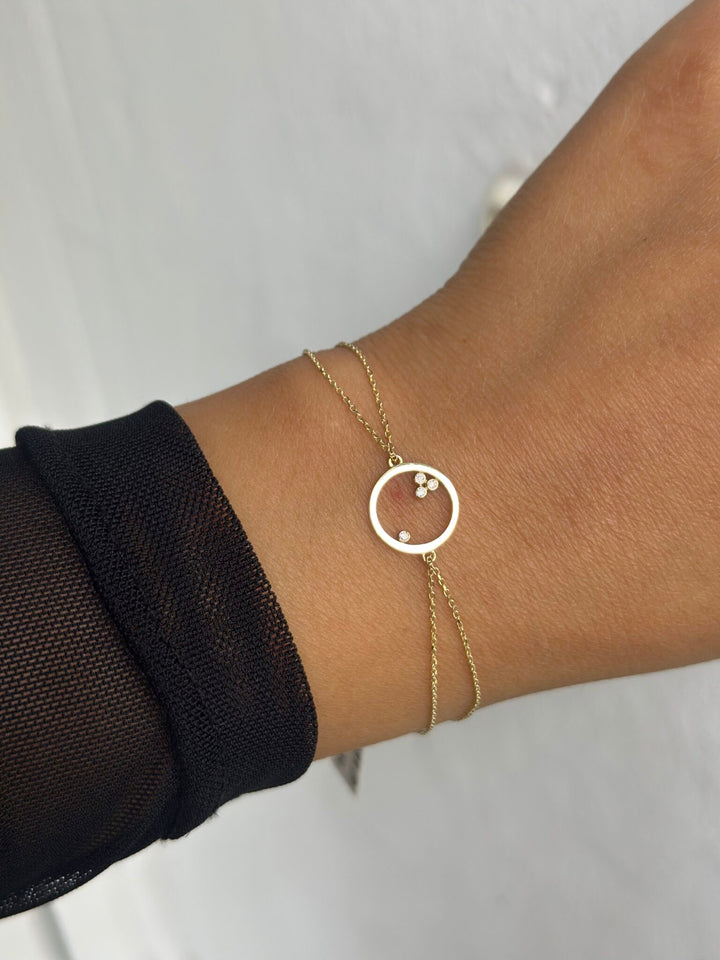 Kreis Element Armband – 585er Gold