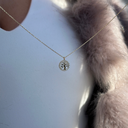''Lebensbaum filigran''-Halskette - 585er Gold - Elina Gold