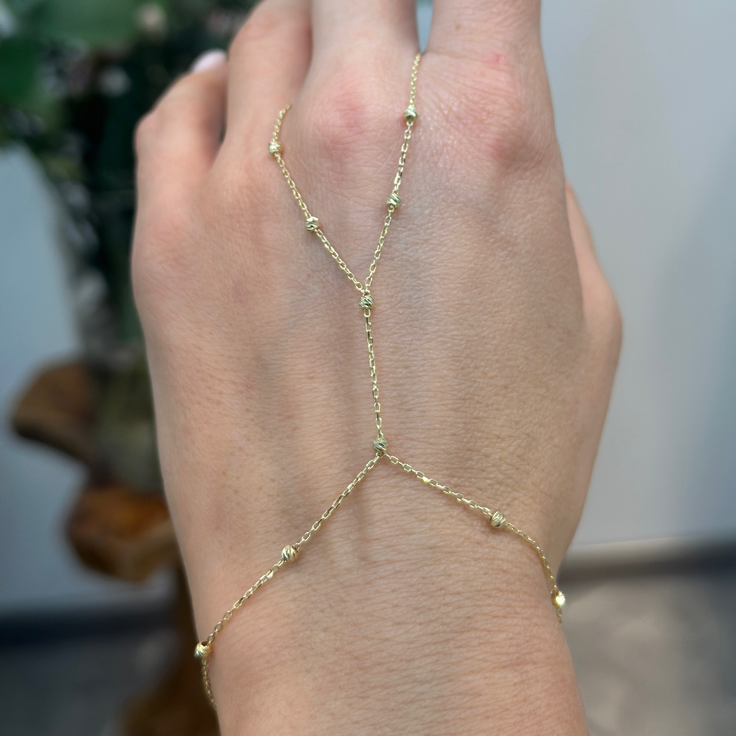 Dorika Handkette – 585er Gelbgold