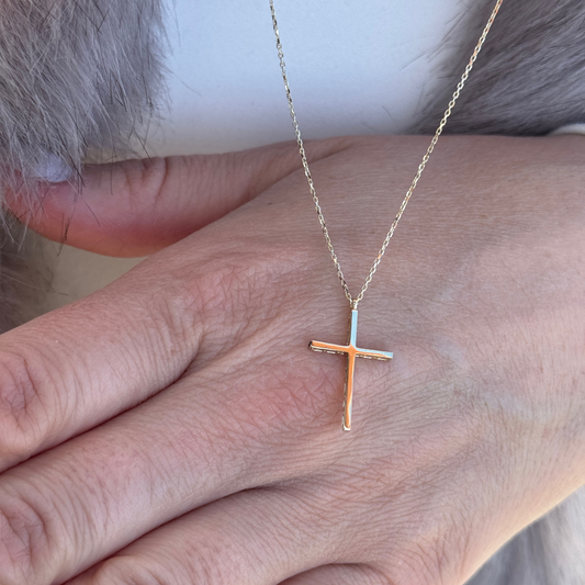 ''Kreuz filigran''-Halskette - 585er Gold - Elina Gold