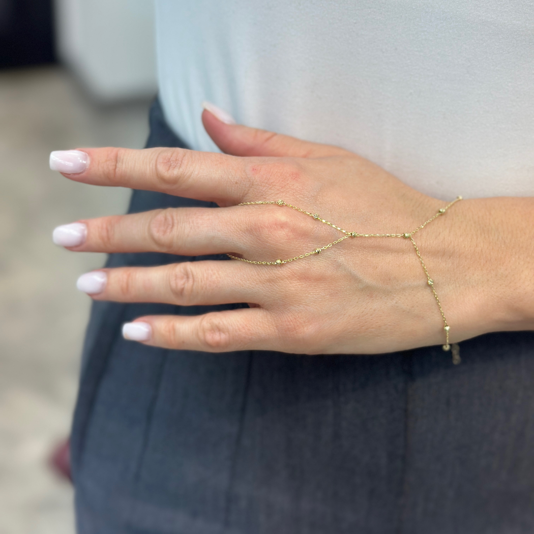 Dorika Handkette – 585er Gelbgold