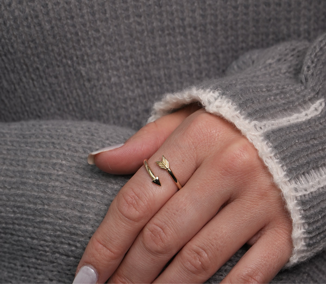 Goldener Schütze Ring – 585er Gold