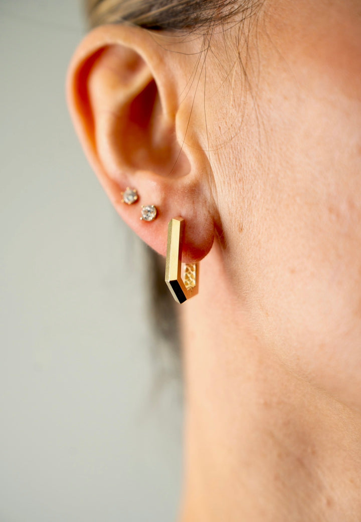 Elina Geo – Geometrische Echtgold-Creolen - Elinagold