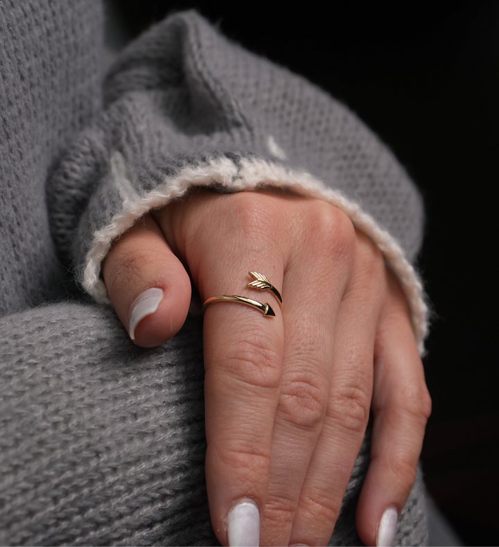 Goldener Schütze Ring – 585er Gold