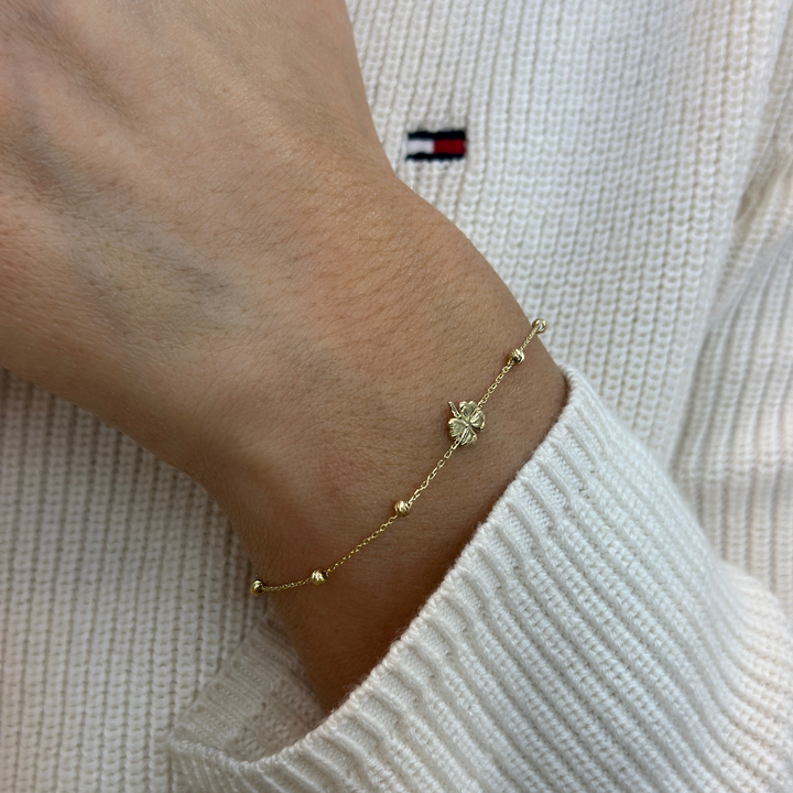 Dorika Kleeblatt Armband – 585er Gold