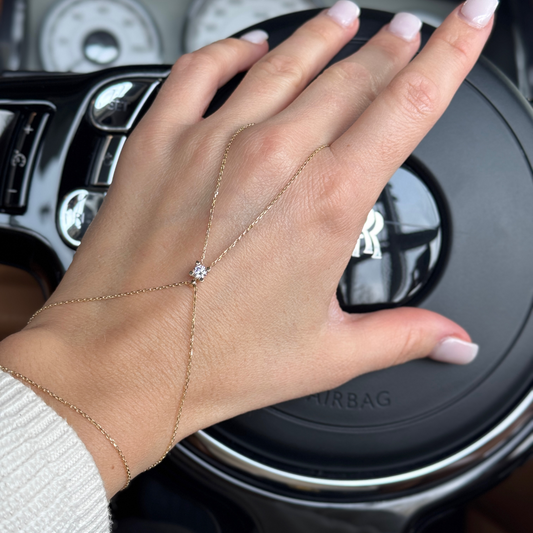 Handkette - Halskette - 2 in 1 Kette - 585er Echtgold - Elina Gold