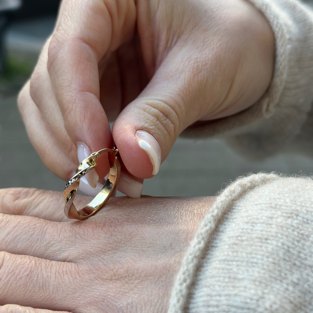 Twister Creolen Bicolor Ohrringe