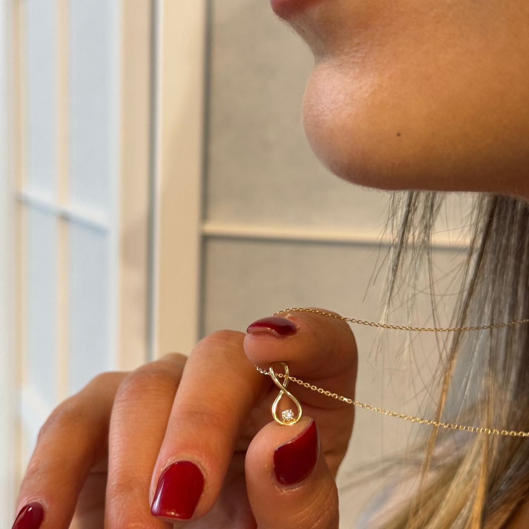 Infinity Unendlichkeits Kette - 585er Echtgold - Elina Gold