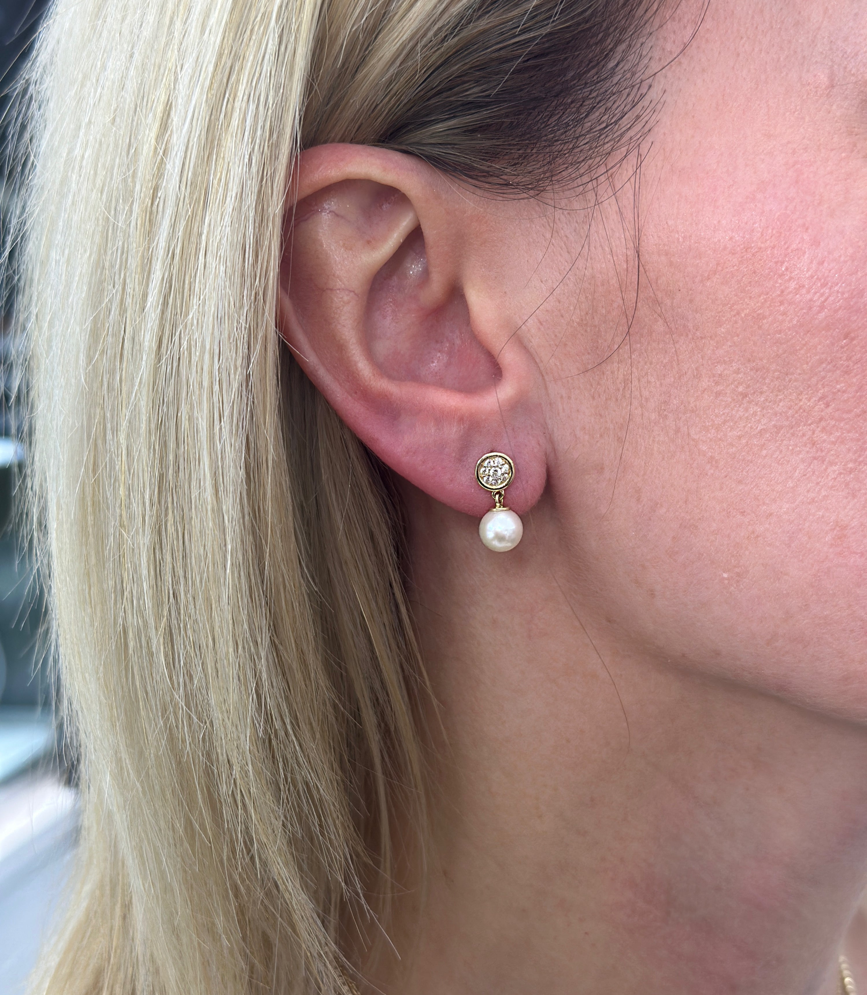 Süßwasserperlen Ohrringe mit Zirkonia