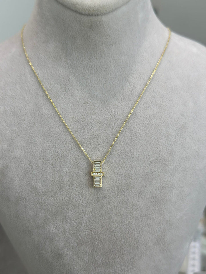 Glanz Collier – Kette mit Anhänger – 585er Gold
