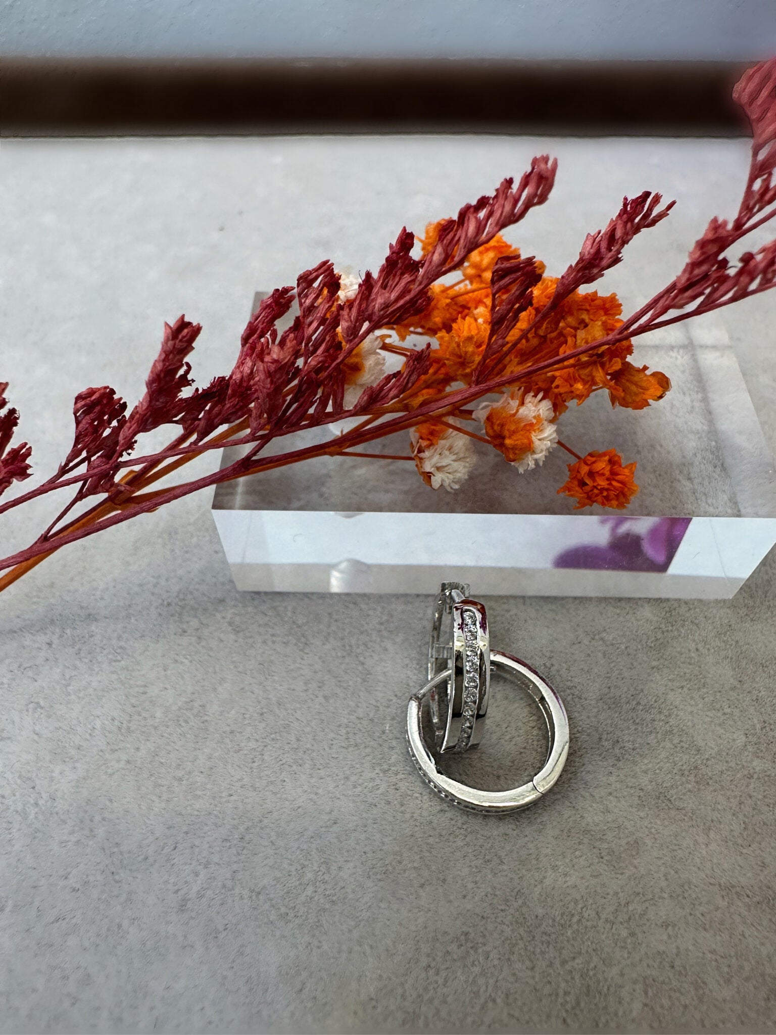 White Stone Ohrringe