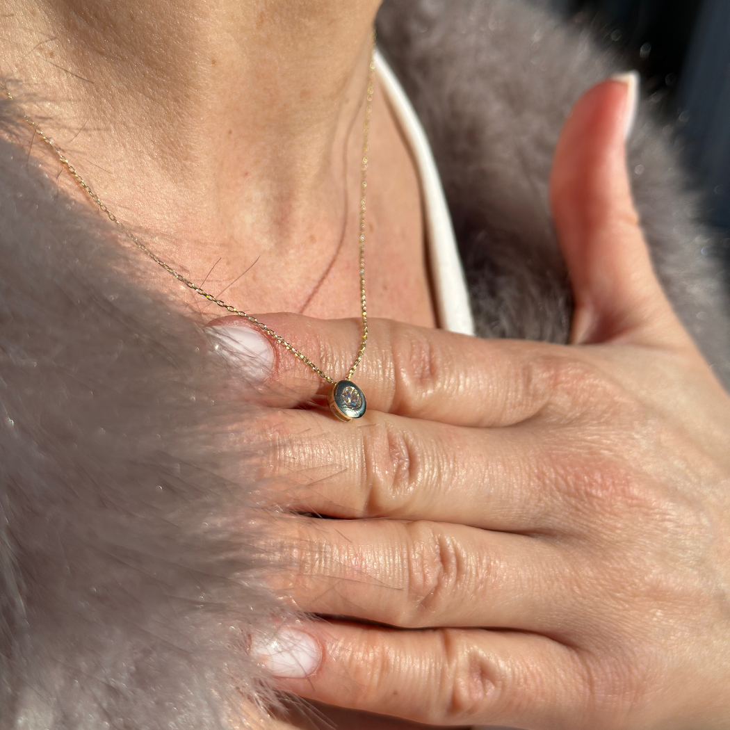 Solitär Rund Halskette