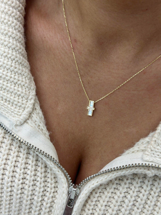 Glanz Collier - Kette mit Anhänger – 585er Gold – Elinagold