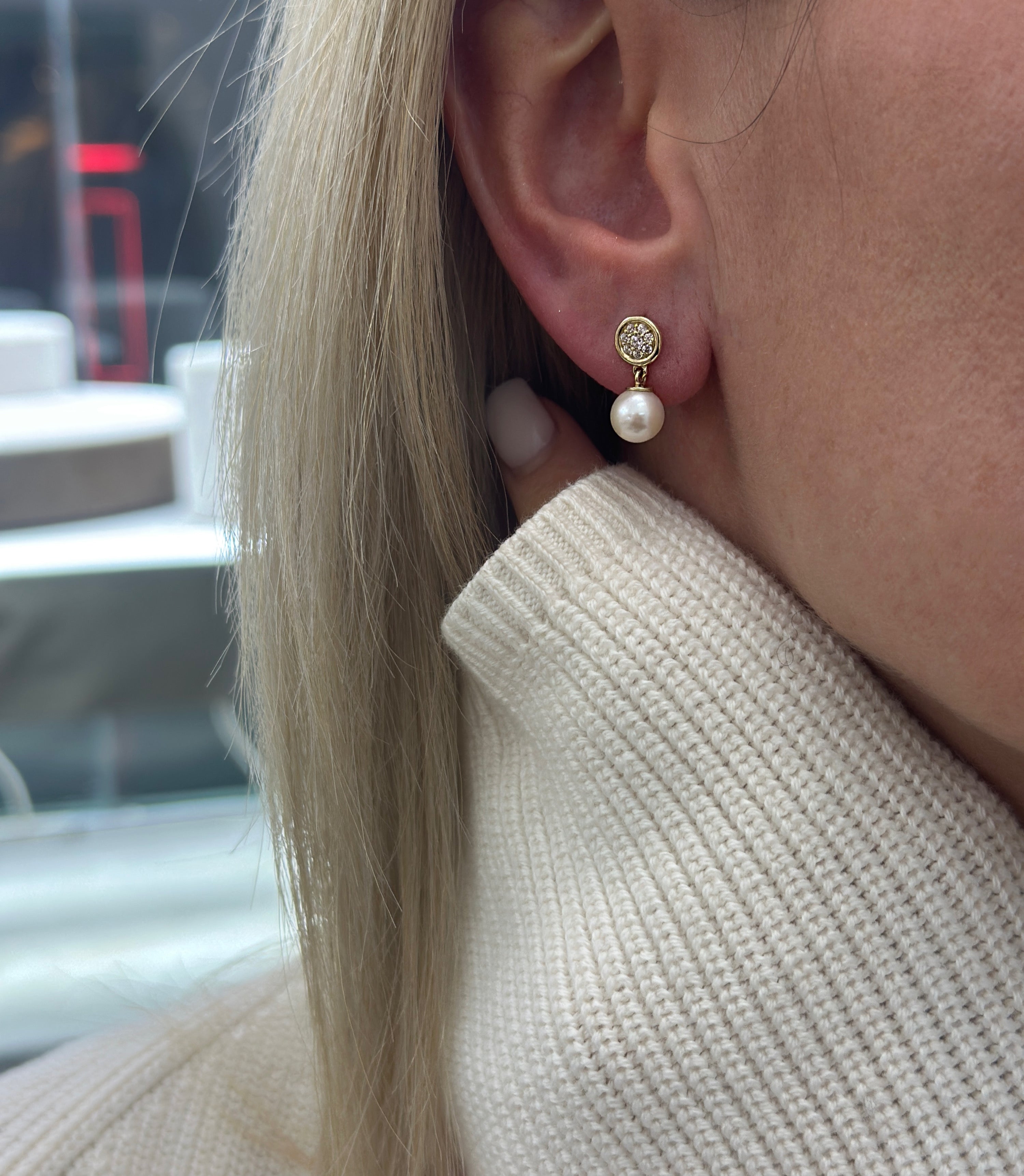 Süßwasserperlen Ohrringe mit Zirkonia