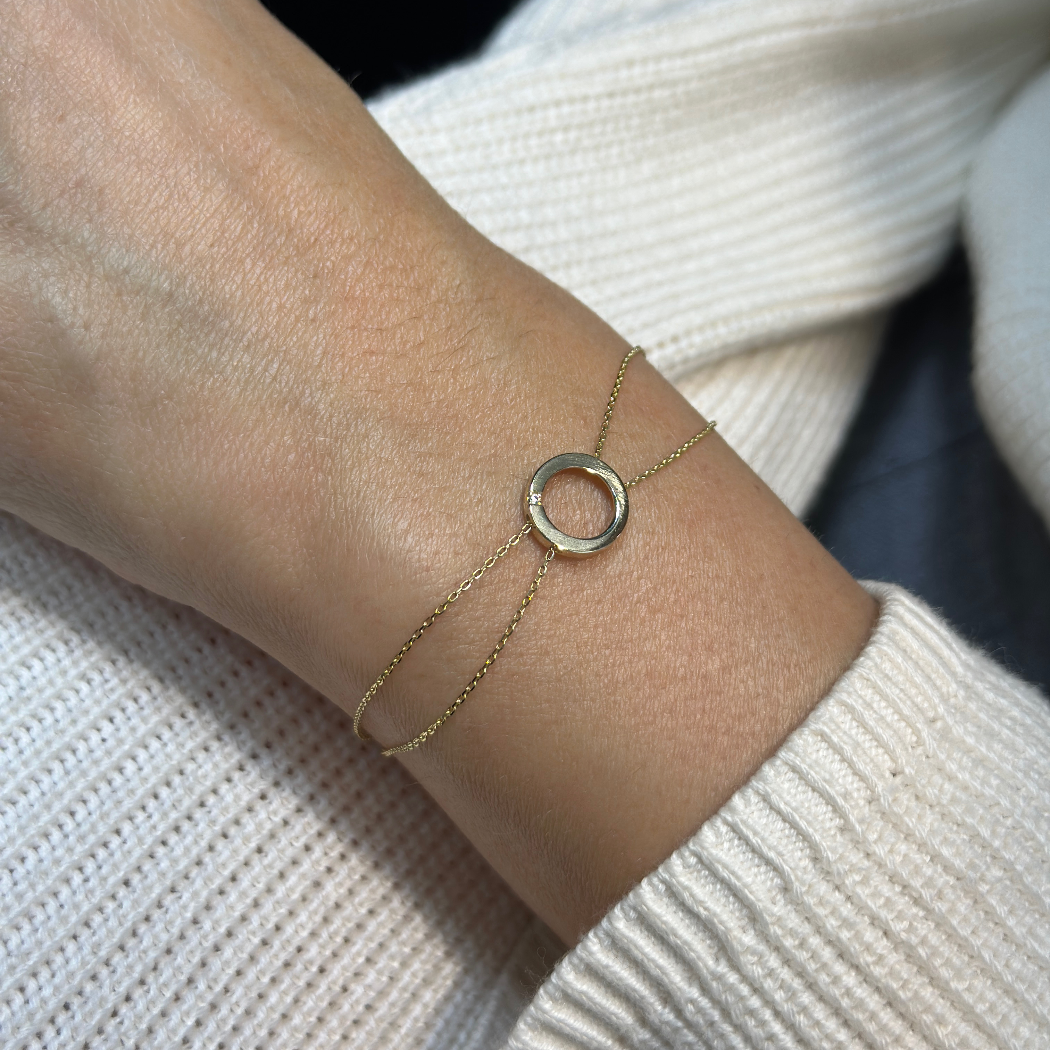 Kreis Eleganz Armband – 585er Gold
