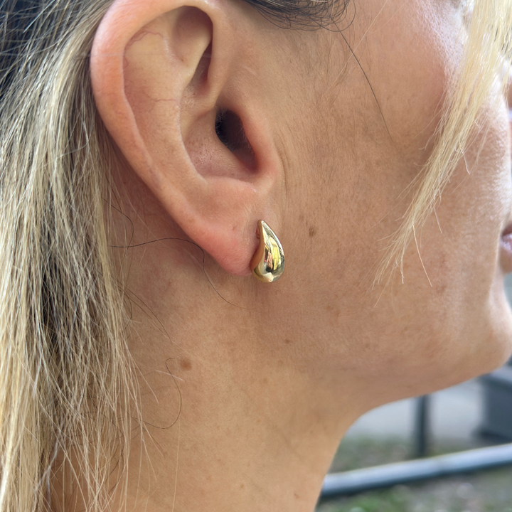 Tropfen Small Stecker Ohrringe – 585er Gold