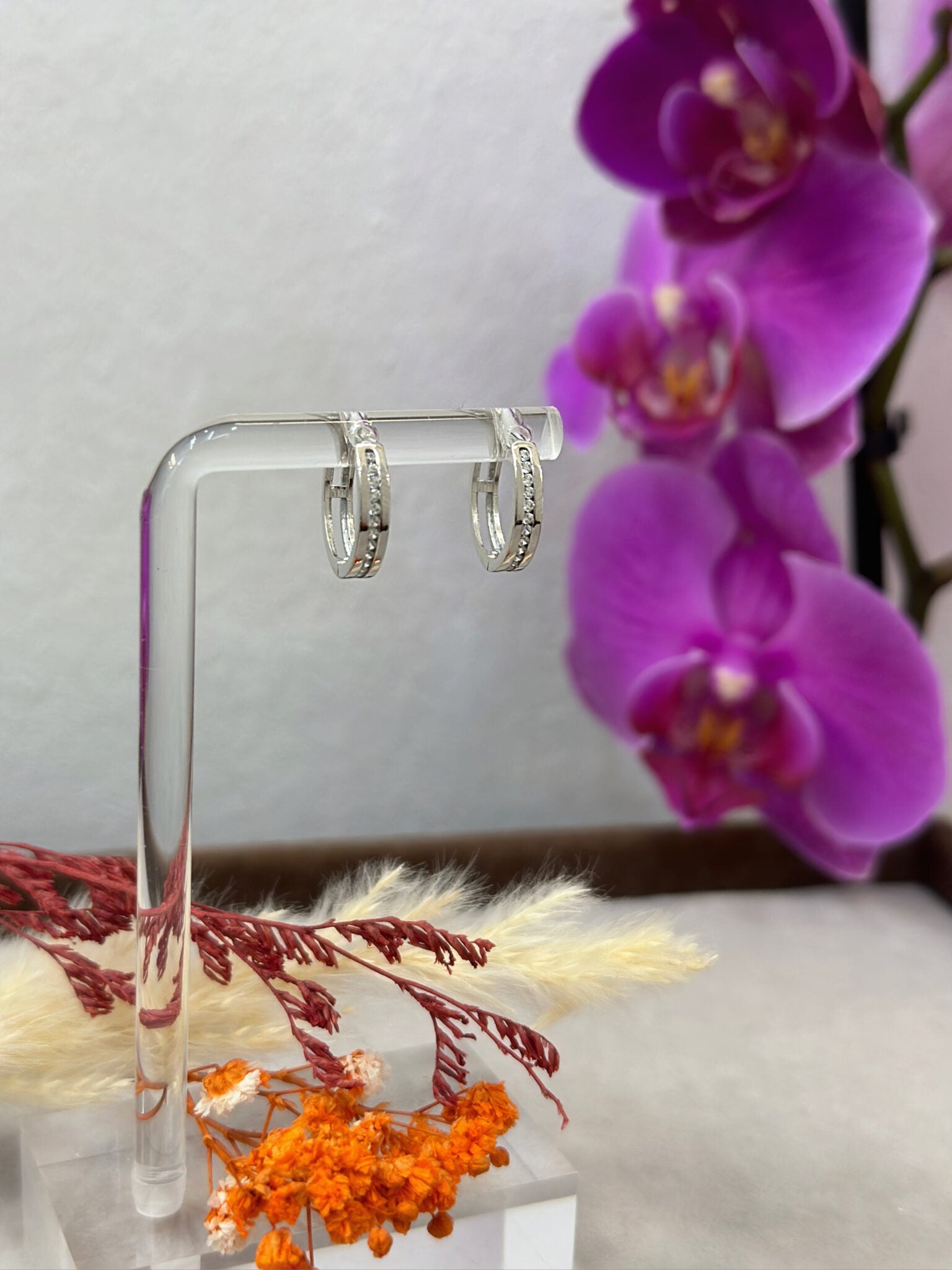 White Stone Ohrringe