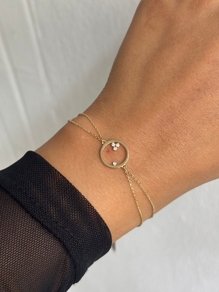Kreis Element Armband – 585er Gold