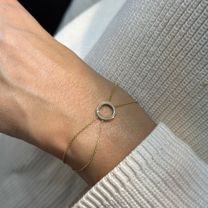 Kreis Eleganz Armband – 585er Gold