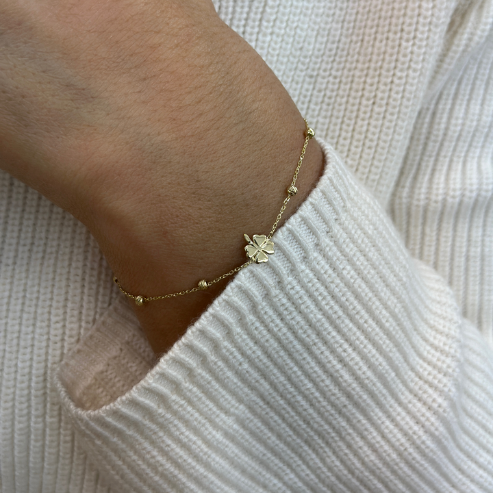 Dorika Kleeblatt Armband – 585er Gold