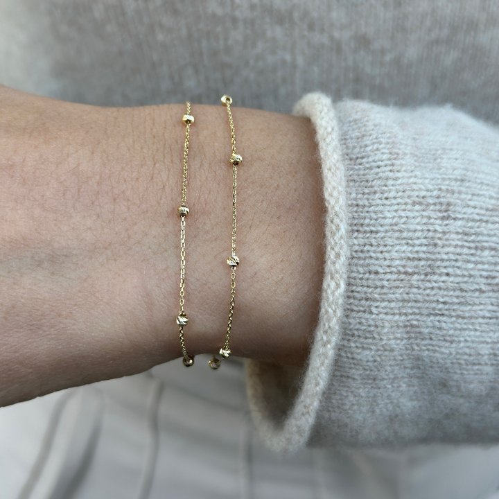 Dorika zweireihig Armband – 585er Gold