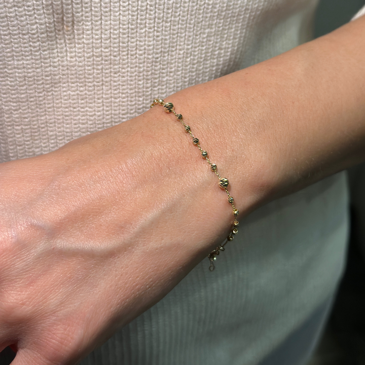 Dorika Kugeln Armband – 585er Gold – Elina Gold