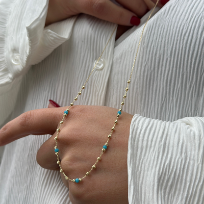 Ozean Kette Dorika - 585er Echtgold - Elina Gold
