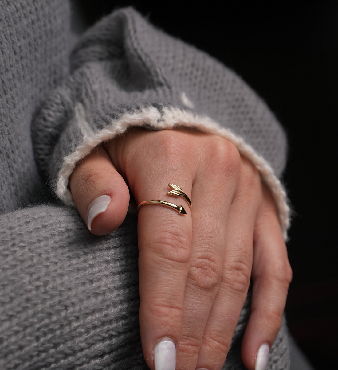 Goldener Schütze Ring – 585er Gold