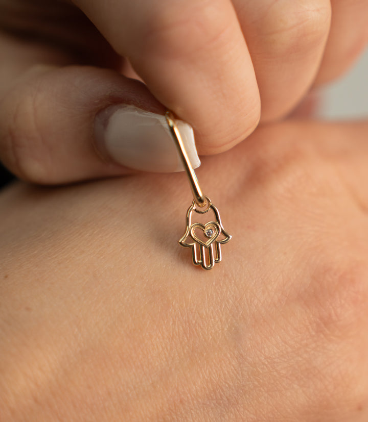 Fatimas Hand Hänger Creole – 585er Gold